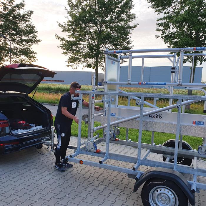 Mobile scaffold lift transport rack