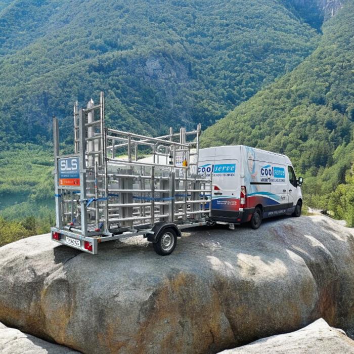 Mobile scaffold lift transport rack