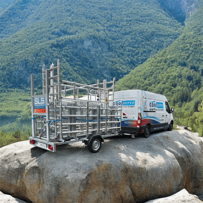 Mobile scaffold lift transport rack