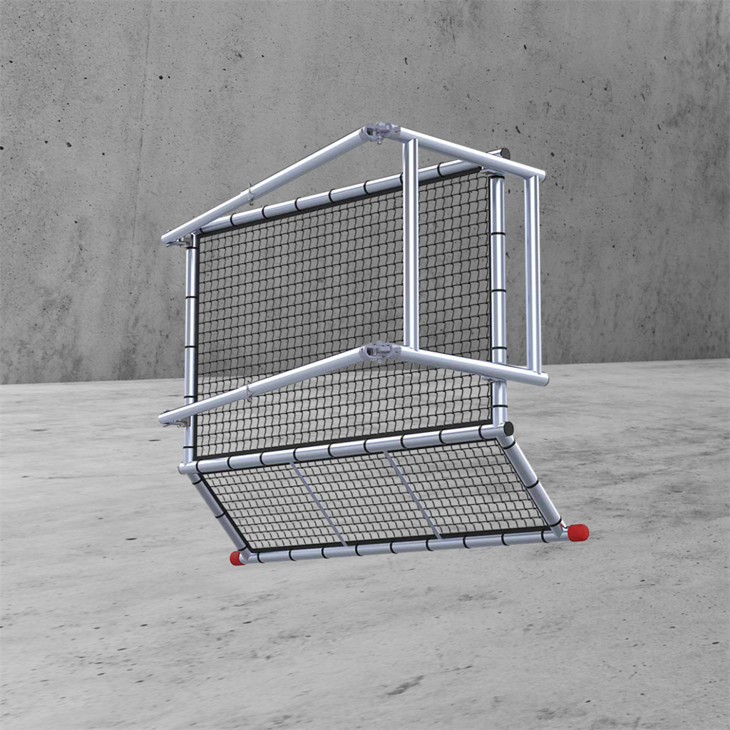 Mobile scaffold lift roof edge protection